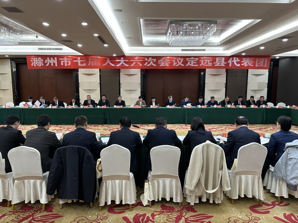 01.27定远县出席滁州市第七届人民代表大会第六次会议代表抵滁报到 并召开代表团会议.jpg